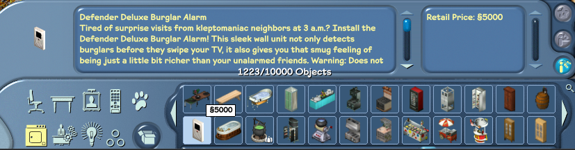 Burglar Alarm in Buy Mode